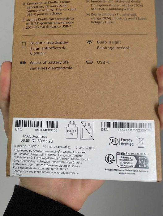 EBook Reader Amazon Kindle 2024 11th gen 16gb Verde/Negru Sigilat !