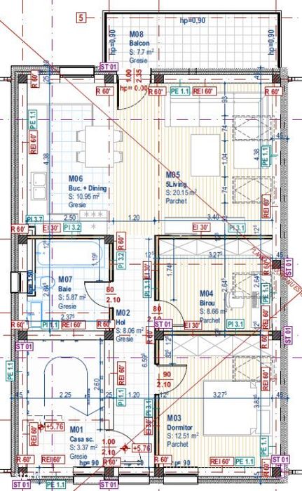 Apartamen 3 camere, 66mp, parcare, zona Avram Iancu