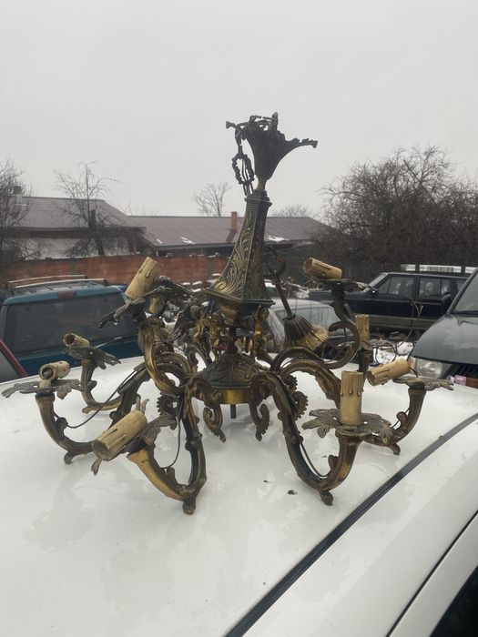 candelabru bronz interbelic