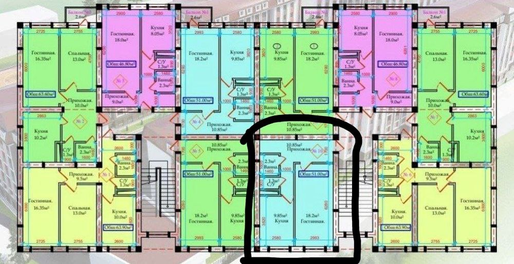Karobka Kvartira 51 kv