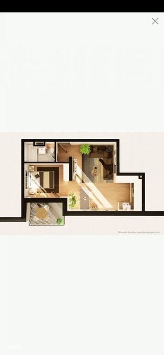 Apartament 2 camere, et intermediar, Intre Lacuri Residence