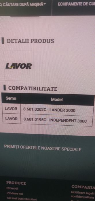 Cap pompa lavor TH15 cu injector M22 F3/4"