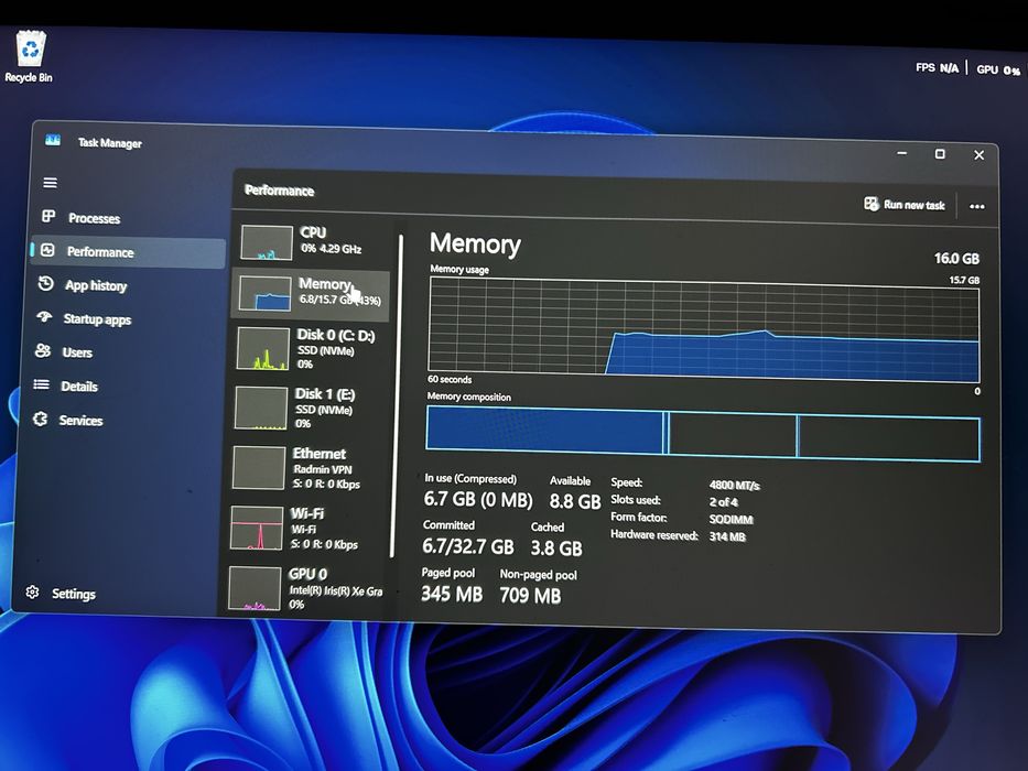 Laptop gaming Acer nitro 5 i9 rtx4060