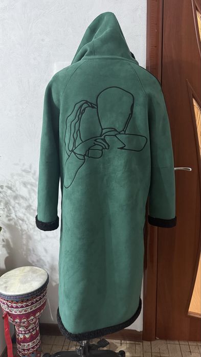 Дублёнка зелёная