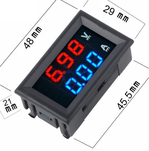 Волтметър и Амперметър 0-100V 10A DC