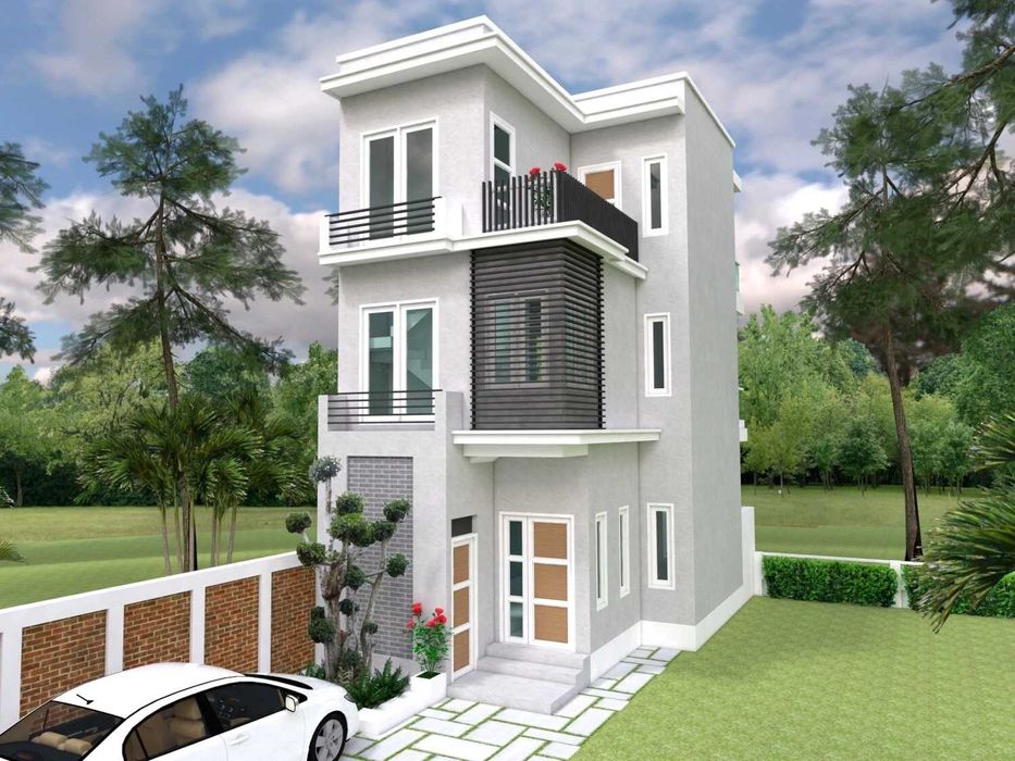 НА ИЗПЛАЩАНЕ - Триетажна сглобяема къща с 2 спални, 120 кв. м