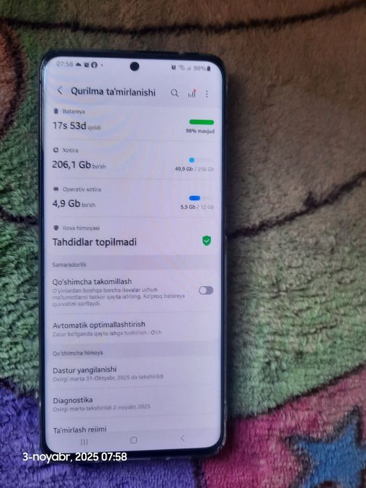 S20 ultra toza,  2 simga admin bor