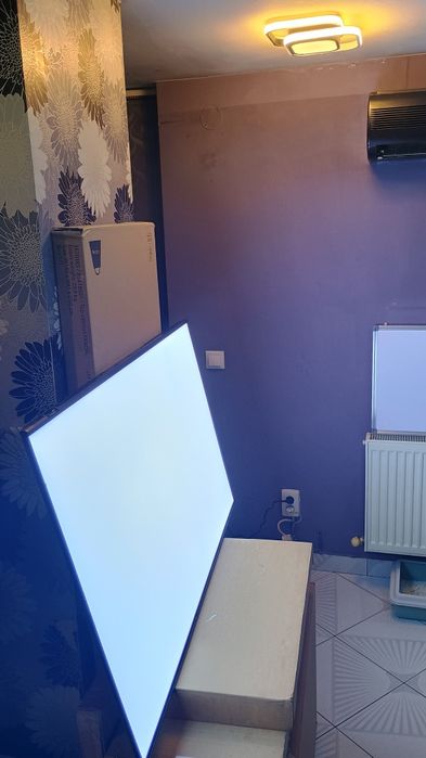 Reclama luminoasa alba puternica panou