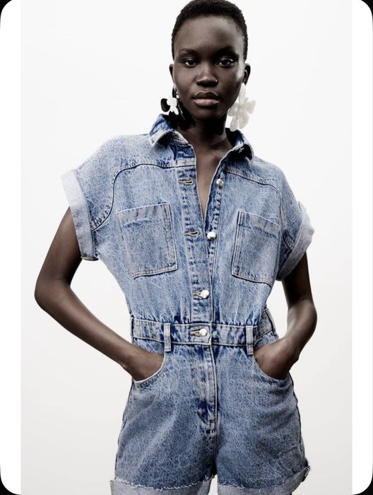 Джинсовый Комбинезон Zara