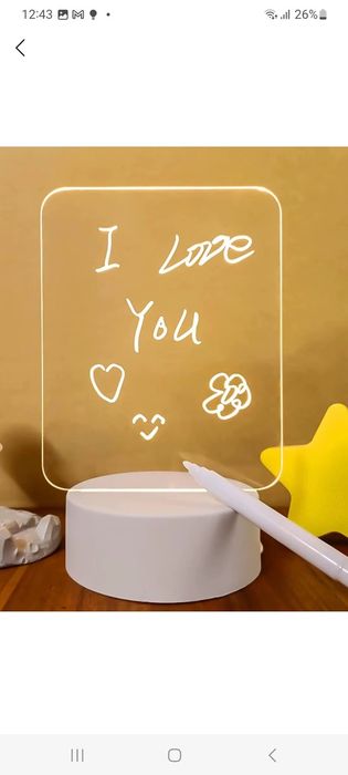 Светильник светодиодный ночник возможностью записи в подарок