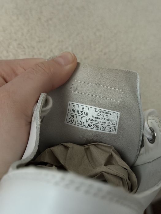 Adidasi Dr. Martens Dante albi din piele marimea 38