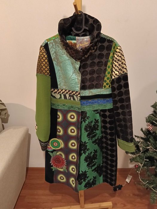Дамско палто Desigual зелено