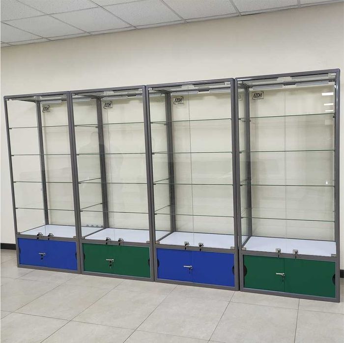 Витрина стеклянная, metal oynaly vitrina va prilavkalar