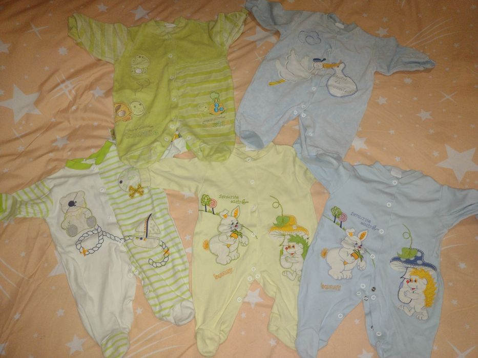 Lot 5 salopete bebe 56-62 cm