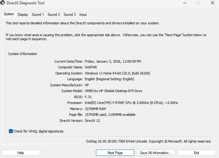 PC GAMING HP OMEN OBELISK i7- 9700F/ RTX 2080 / 32GB RAM / SSD 256M2