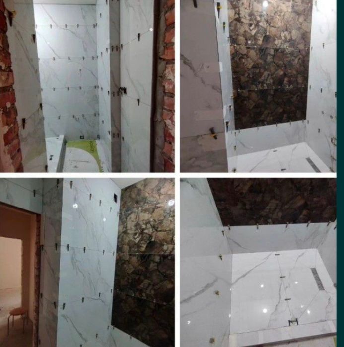 Ремонт квартиры кафель,шпаклевка, гипсокартон и т. д.