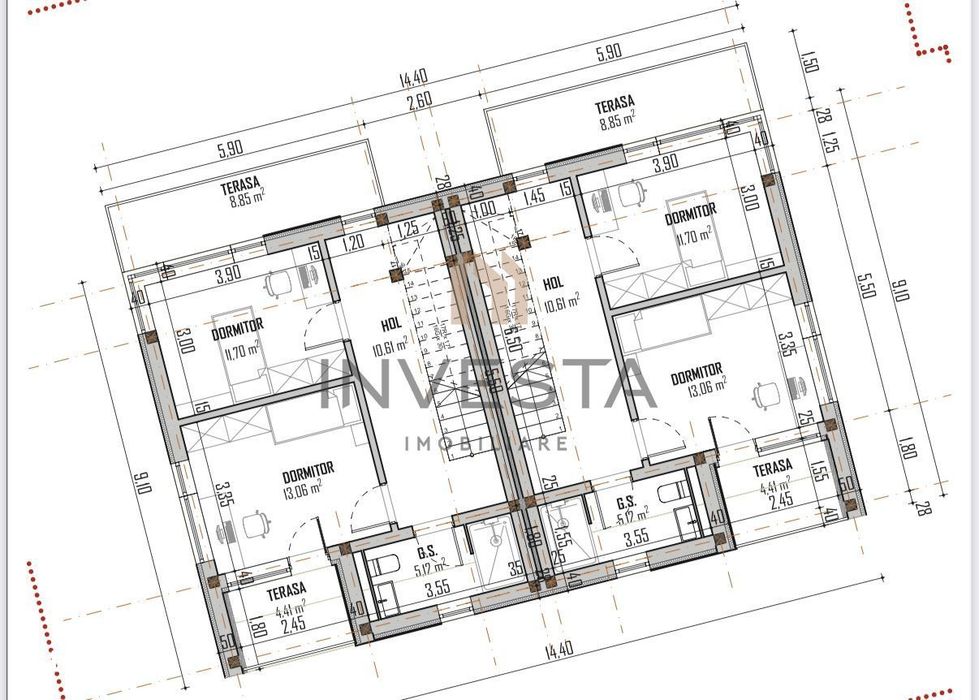 Duplex premium cu panorama, strada retrasa, zona Andrei Muresanu