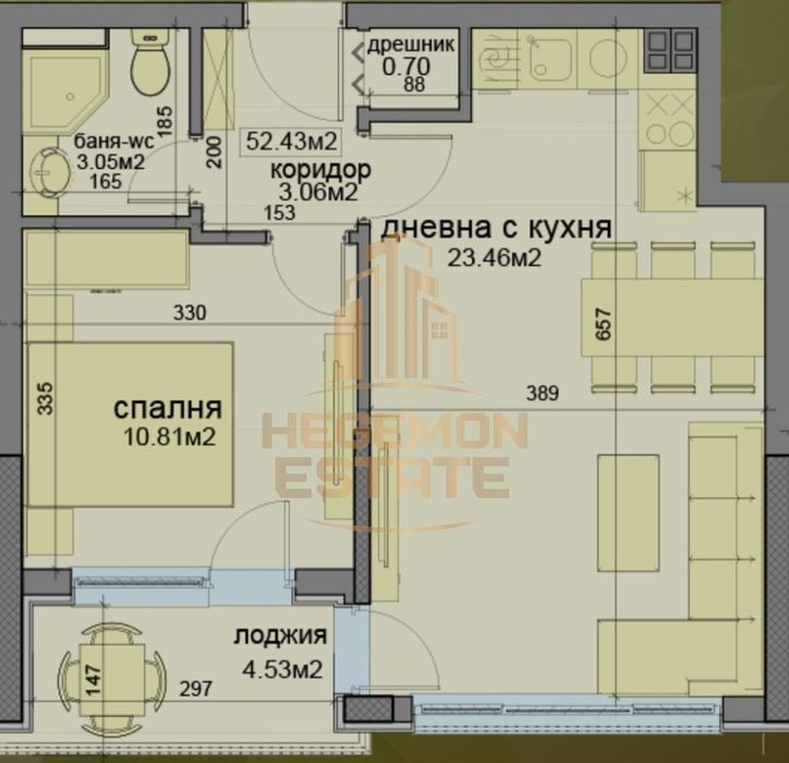 Продава се Двустаен апартамент в Варна, Победа - 63 кв.м за 1243 €/кв.м - Снимка #5