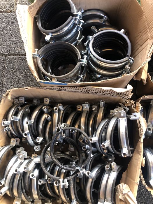 Coliere metalice pt fixare tevi + Garnituri Dn -200,Dn125,Dn100