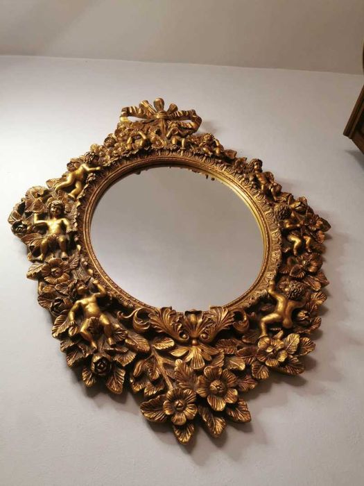 Oglinda vintage cu ingeras