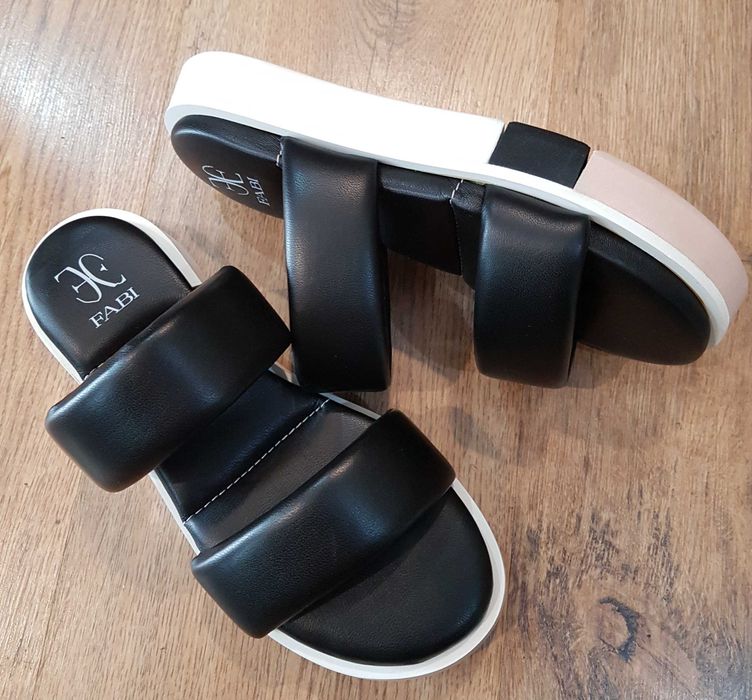 Sandale/papuci dama FABI made in Italy piele naturala fina integral calitate premium 36