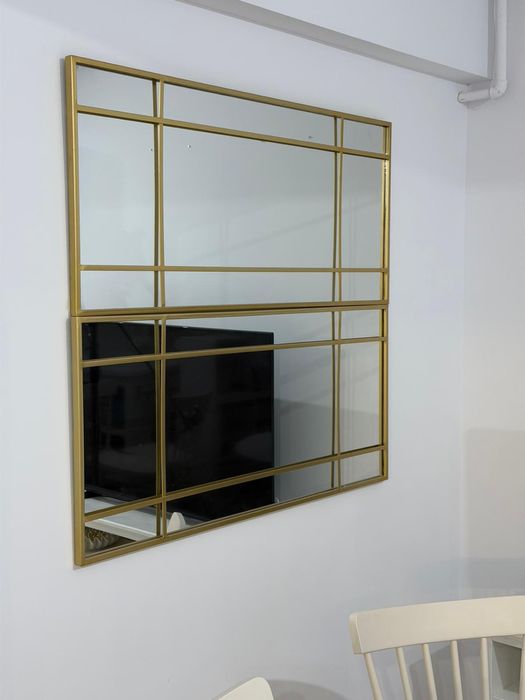 Vand oglinda dreptunghiulara aurie 110x50cm