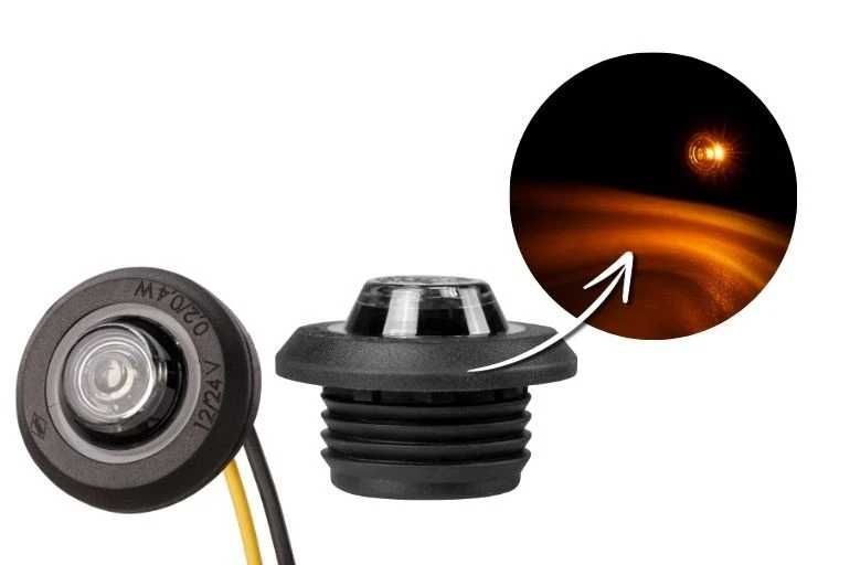 1бр. кръгли LED ЛЕД габарити за ролбар Eagle Eye 12-24V 3 цвята Полша