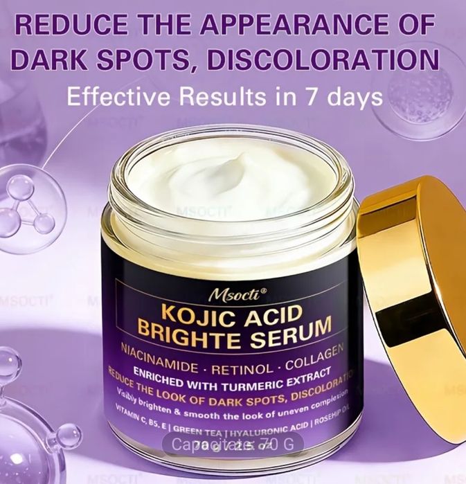 Crema iluminatoare cu Acid Kojik,Hidratare profunda..