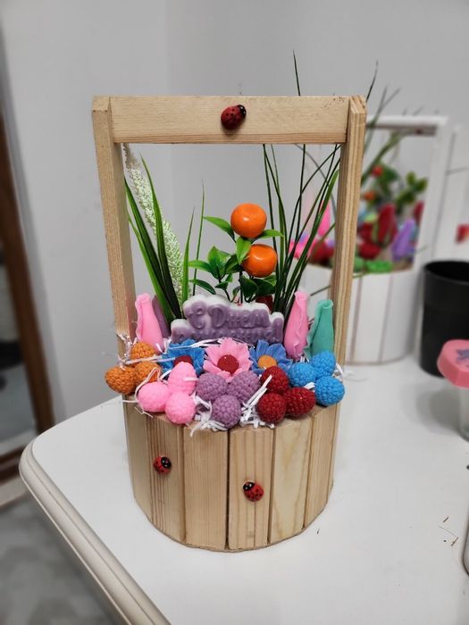 Подарочная корзина мыла на день рождения