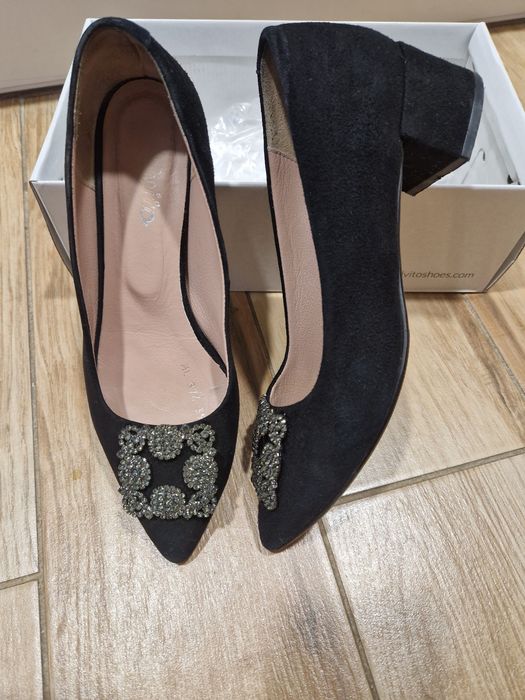 Дамски обувки естествен велур