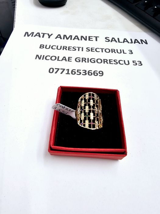 Vand inel dama din aur 14 k 3.59 g cod 331