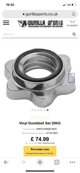 Gantere reglabile profi germany set 20 kg-10+10=20 kg noi in cutie