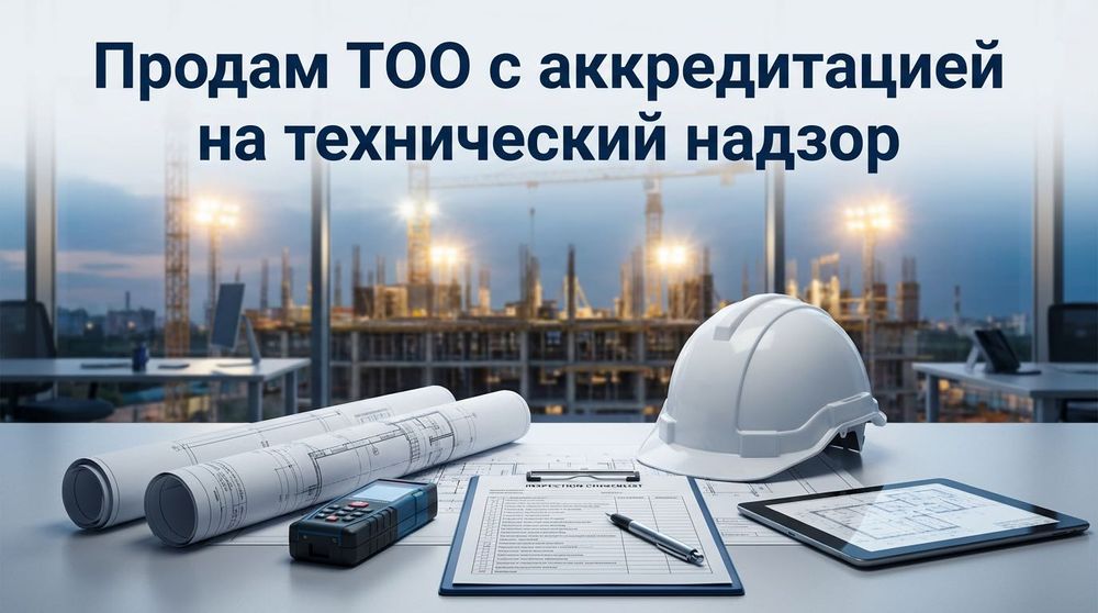 Продам ТОО с технадзором 1 уровня