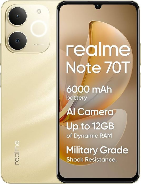 Realme note 70T Gold