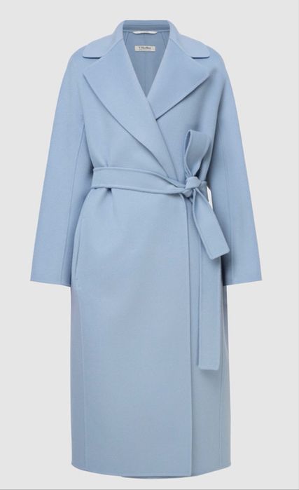 maxmara пальто голубая