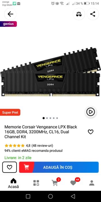 PC Gaming Ryzen 5 5500 RX 570 8GB + 16GB RAM + 2 Monitoare Gaming