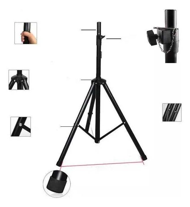 Метална стойка за Тонколона  Тип статив, до 50 кг, 60-120 см