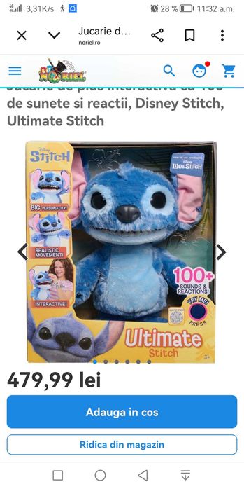 Jucarie sigilata Stitch Plus Interactiv, NOU