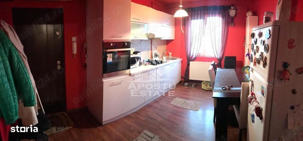Apartament cu 3 camere, centrala proprie, zona Cetatii