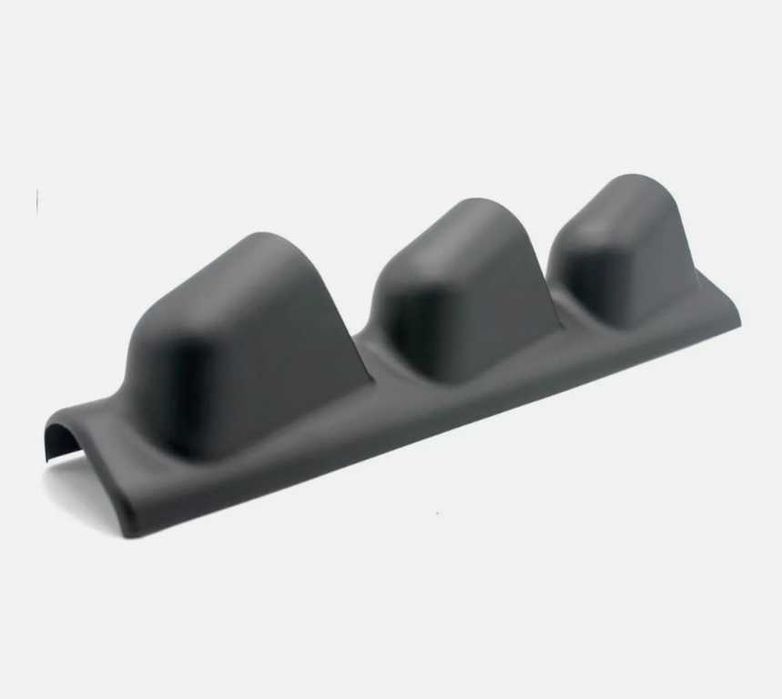 Стойка за 3 измервателни уреди 52мм. за колона - Черен.