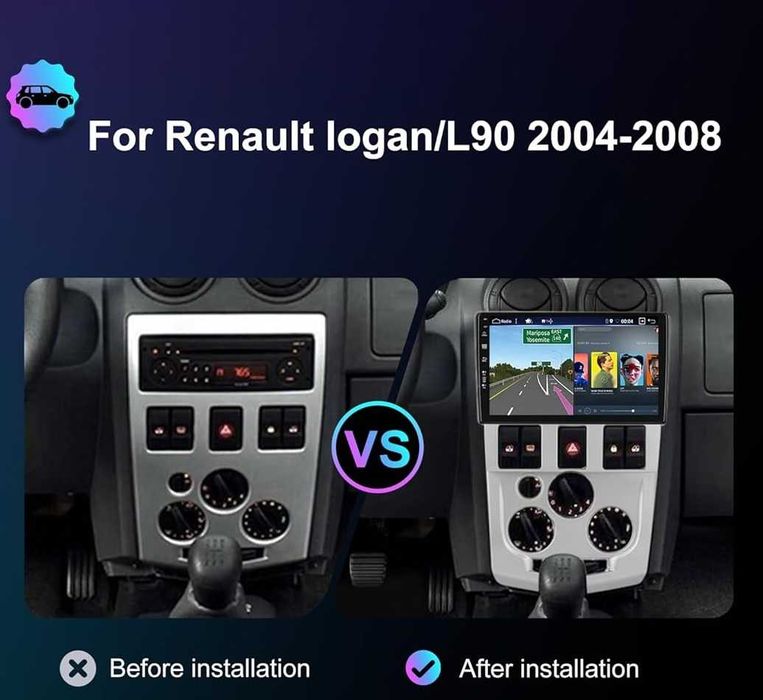 Мултимедия за Dacia Logan 1 L90 Logan Навигация Android 2DIN двоен дин