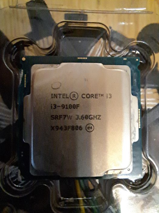 Intel i3 9100f, сокет 1151 + бокс охладител