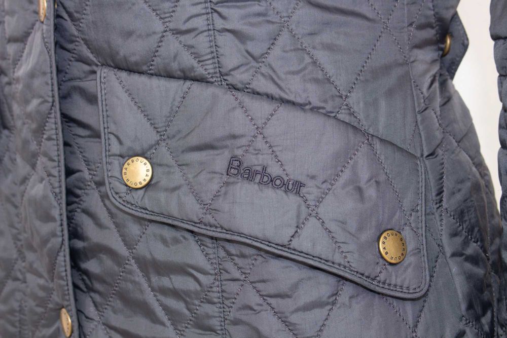 BARBOUR Flyweight Cavalry Quilt оригинално дамско яке синьо-сиво S