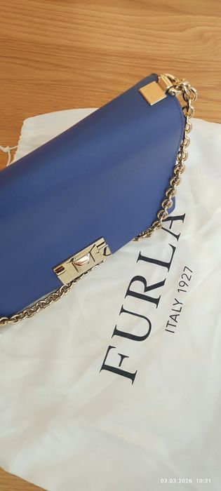 Poșetă Furla Origină de culoare albastra Nouă