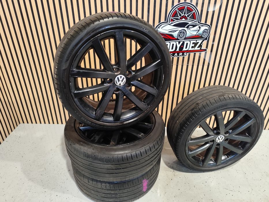 Set jante R18 Audi vw Skoda Seat 5x112 cu anvelope vara et51