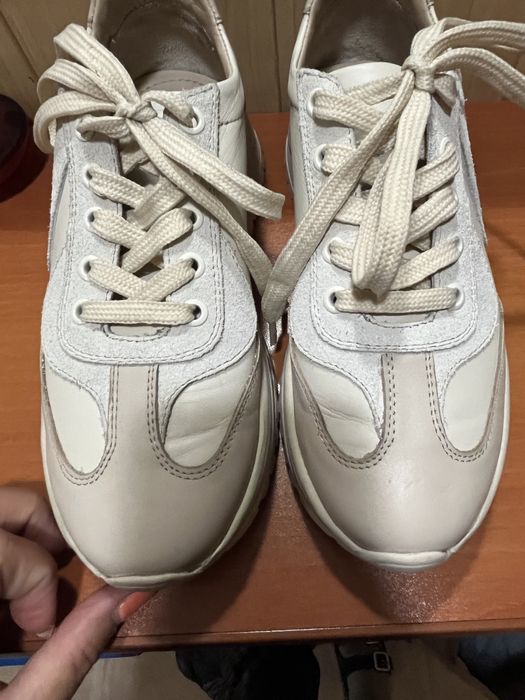 Нови кожени маратонки естествена кожа Mona Lisa