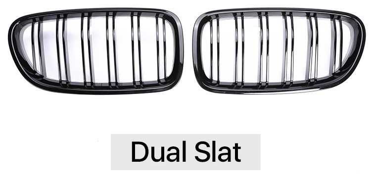 Set Grile/Nari Duble M Style Radiator Bara Bmw Seria 5 F10/F11 Negru Lucios , NOI