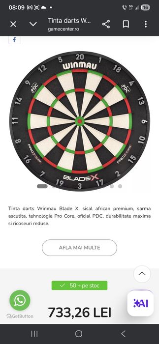 Placa Darts Profesionala noua