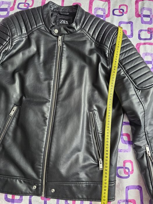 Geaca piele motor ZARA