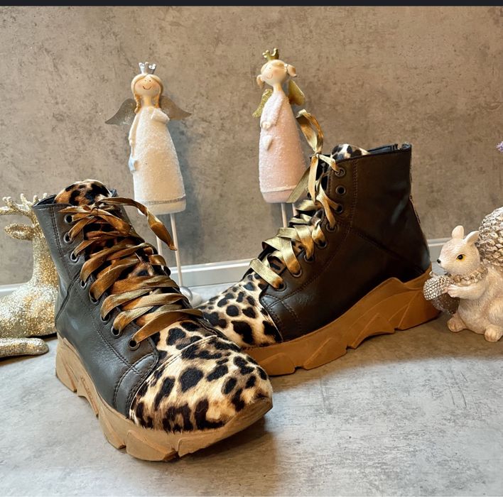 Дамски Боти Естествена Кожа И Косъм Н38